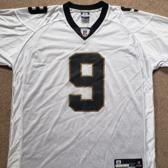 VTG Reebok Drew Brees Sz XL Mens White NFL Equipment New Orleans Saints Jersey - Picture 2 of 7